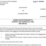 The Civil Evidence Act Notice